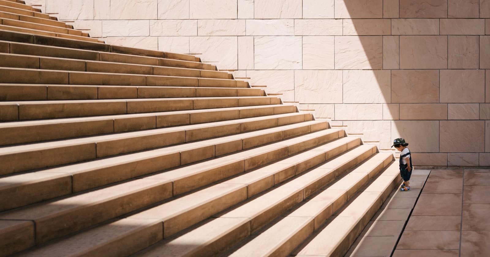 A flight of stone steps rising upward